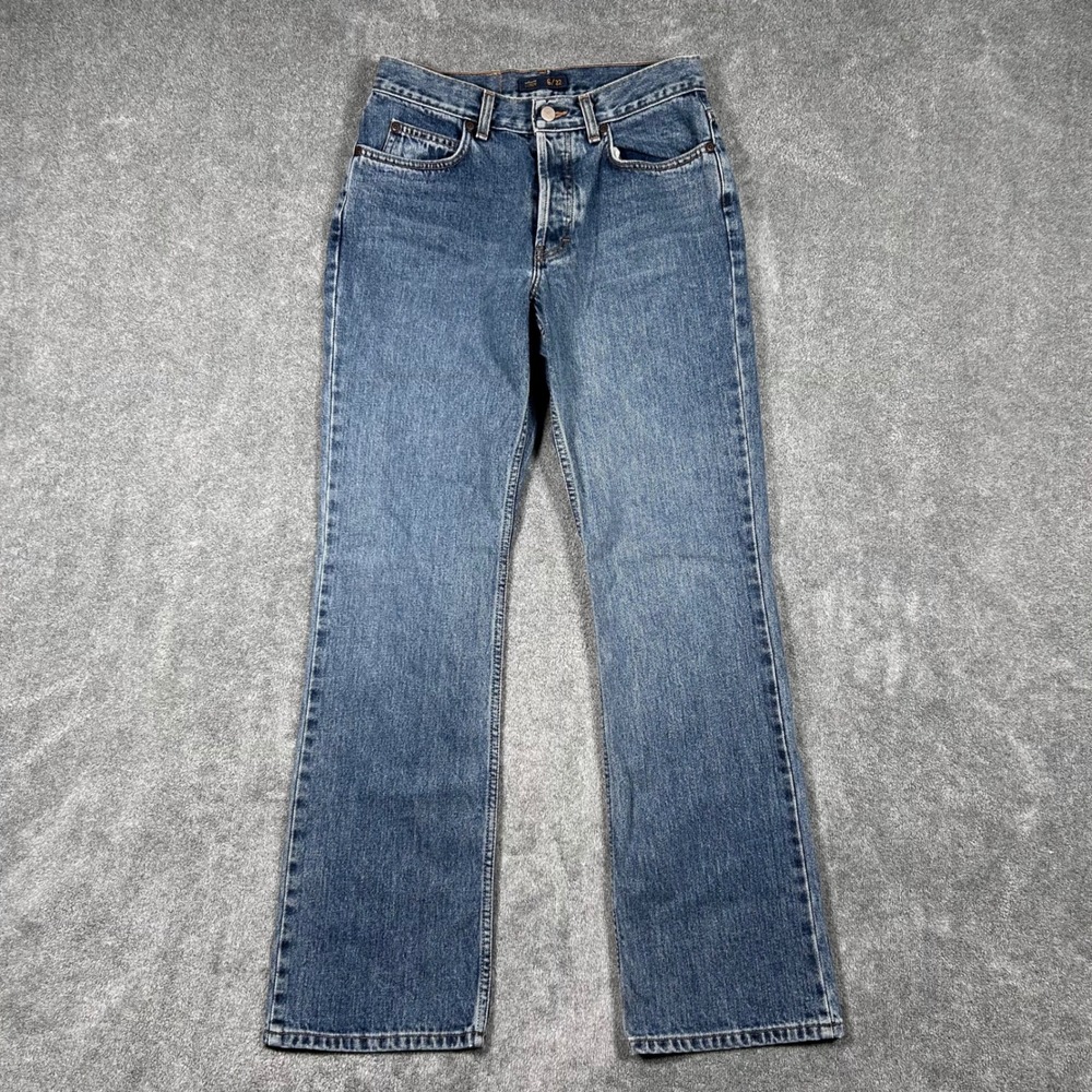VTG J.Crew Jeans 90s Straight Leg Blue Medium Wash Button Fly 100% Cotton 6x31